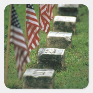 USA, Pennsylvania, Gettysburg. Ziviler Krieg Quadratischer Aufkleber