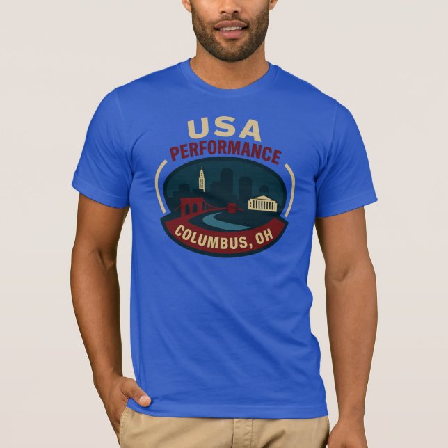USA Performance Columbus T-Shirt (Vorderseite)