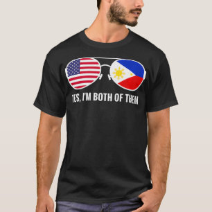 USA Philippinen Flaggensonnenbrille Philippinen Ph T-Shirt