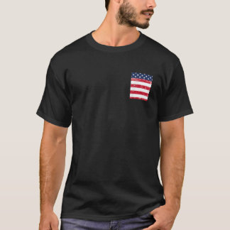 USA Pocket mit amerikanischer Flagge für den 4. Ju T-Shirt