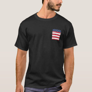 USA Pocket T Shirt mit amerikanischer Flagge für 4