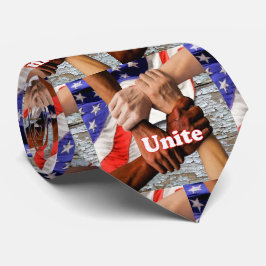 USA Politik Hands Unite Flag Necktie Krawatte