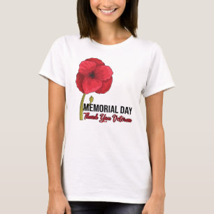 USA Poppy Poppy Memorial Day Veterans Day Prix T-Shirt