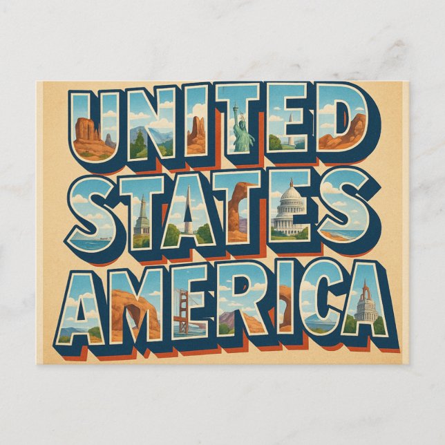 USA Postkarte (Vorderseite)