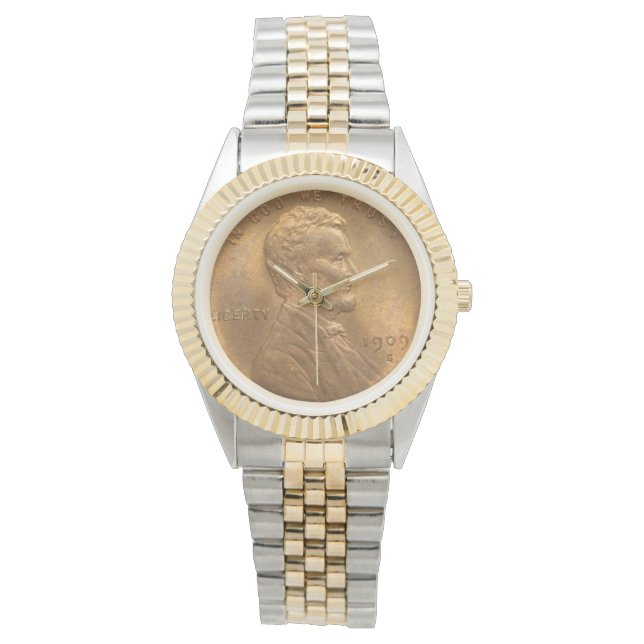 USA Präsident Abraham Lincoln Penny 1909 Armbanduhr (Vorderseite)