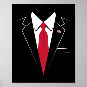 Usa Präsident Trump Anzug Einfaches Halloween Kost Poster