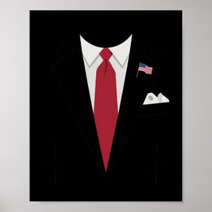 Usa Präsident Trump Anzug Einfaches Halloween Kost Poster