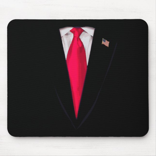 Usa President Trump Suit Funny Halloween Costume G Mousepad (Vorne)