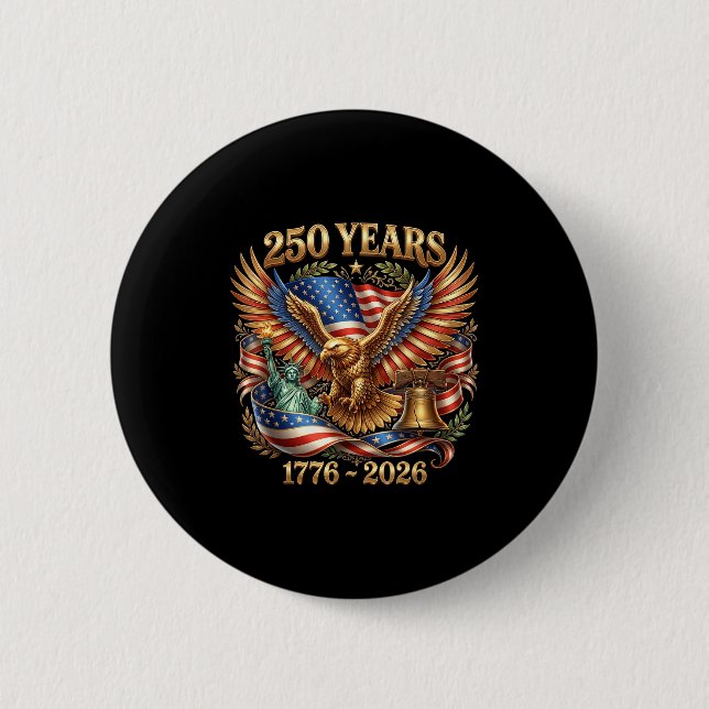 Usa pride eagle 250 years 1776-2026 4th july button (Vorderseite)