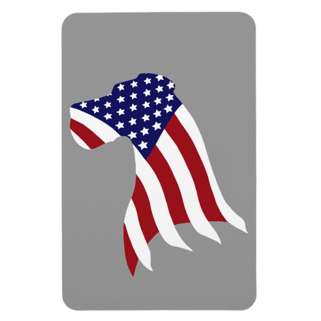 USA Pride Great Dane Magnet (Vertikal)