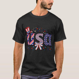USA Pride Hat & Bow T-Shirt