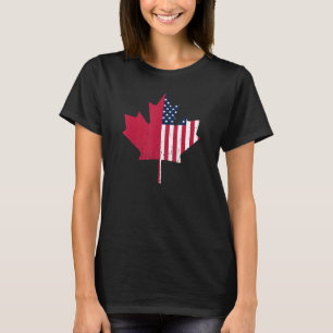 USA Pride US Flag Ahornblättriger kanadischer Flag T-Shirt