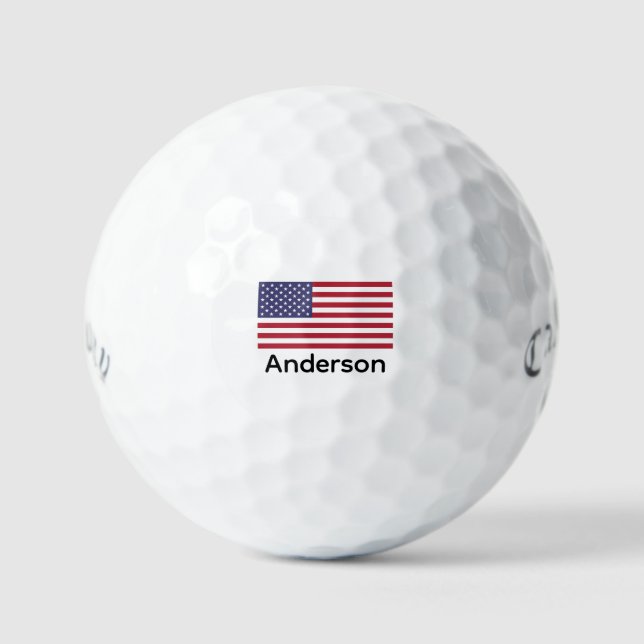 USA Print American Flag Personalisiert Golfball (Vorderseite)