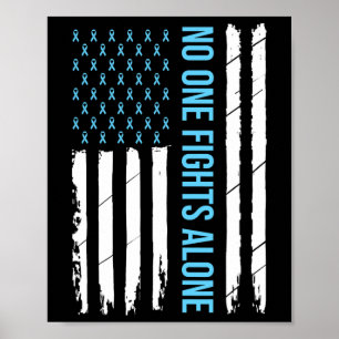 Usa-Prostatakrebs-Bewusstsein Hellblaues Band Su Poster
