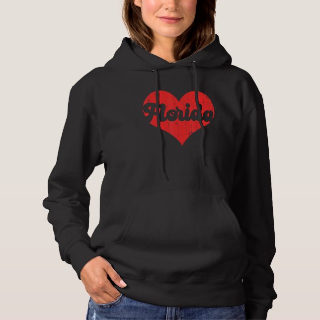USA Proud America State Flag Heart Love Florida Hoodie (Vorderseite)