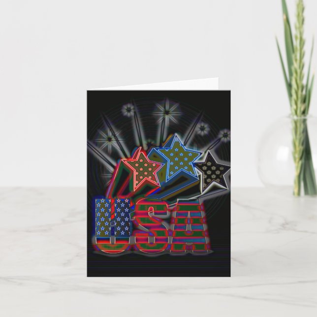 USA Proud Dankeskarte (Vorderseite)