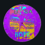 USA Psychedelic Hope: Neon Unity Art Dartscheibe<br><div class="desc">USA Psychedelic Hope: Neon Unity Art Ignite ein Gefühl von lebendigem Optimismus und Einheit mit der USA Psychedelic Hope: Neon Unity Art Design, exklusiv im Achempong Zazzle Online Shop! Dieses ultramoderne Kunstwerk nimmt die klassischen Themen der amerikanischen Hoffnung und Solidarität auf und interpretiert sie mit einer kühnen, kontrastreichen, neonästhetischen Neuinterpretation....</div>