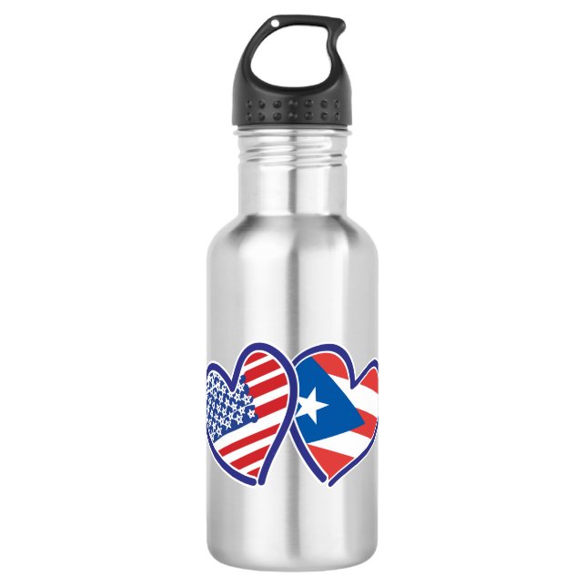 USA-PUERTO-RICO EDELSTAHLFLASCHE (Vorderseite)
