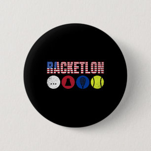 Usa Racketlon - Table Tennis Badminton Squash Tenn Button