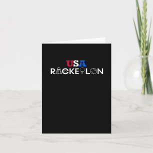 Usa Racketlon - Table Tennis Badminton Squash Tenn Karte