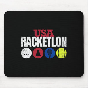 Usa Racketlon - Table Tennis Badminton Squash Tenn Mousepad