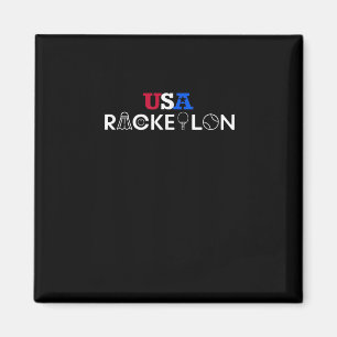 Usa Racketlon - Tischtennis Badminton Squash Tenni Magnet