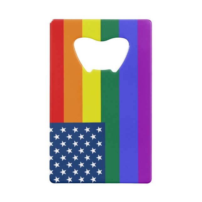 USA Rainbow Pride Geldbeutel Flaschenöffner (Rückseite)