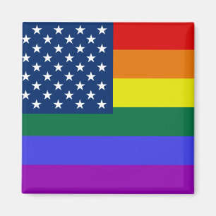 USA Rainbow Pride Magnet