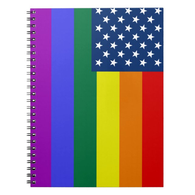 USA Rainbow Pride Notizblock (Vorderseite)
