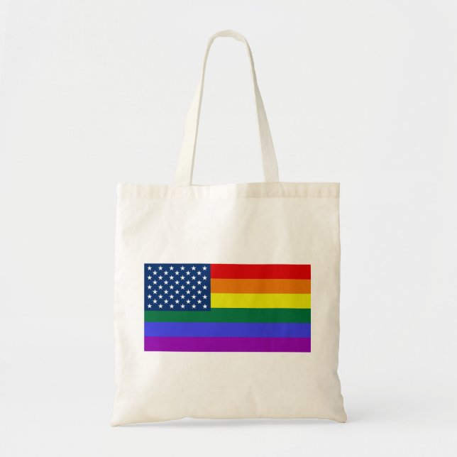 USA Rainbow Pride Tragetasche (Vorne)