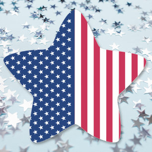 USA Red Blue White US Stars Stripes Gastgeschenke Stern-Aufkleber