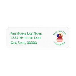 USA Red Hair Angel Christmas Flag Personalisiert