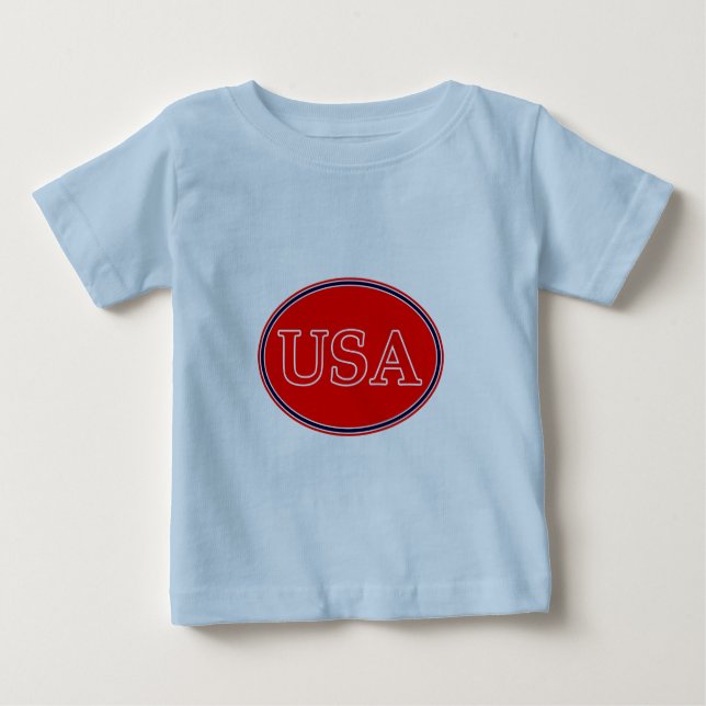 USA Red White and Blue 3 MUSEUM Zazzle Geschenke Baby T-shirt (Vorderseite)