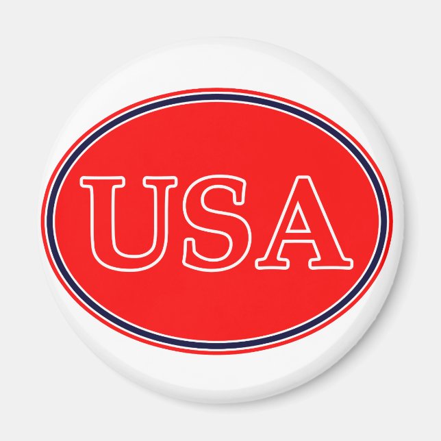 USA Red White and Blue 3 MUSEUM Zazzle Geschenke Magnet (Vorne)