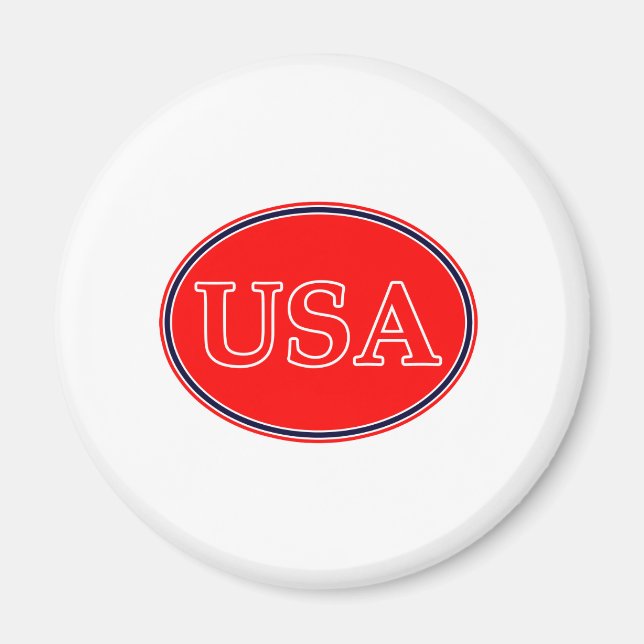 USA Red White and Blue 3 MUSEUM Zazzle Geschenke Magnet (Vorne)