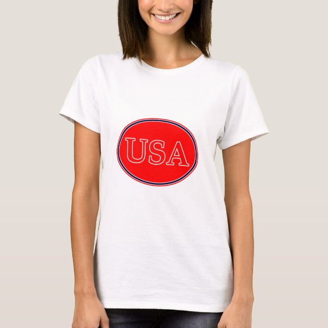 USA Red White and Blue 3 MUSEUM Zazzle Geschenke T-Shirt (Vorderseite)