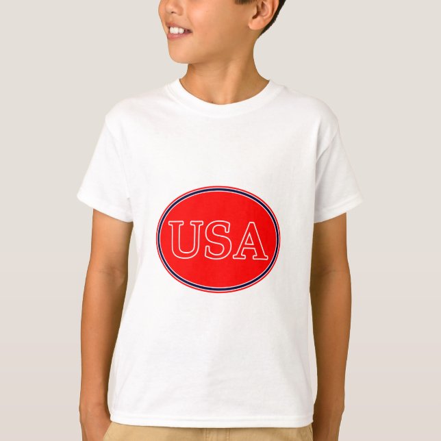 USA Red White and Blue 3 MUSEUM Zazzle Geschenke T-Shirt (Vorderseite)