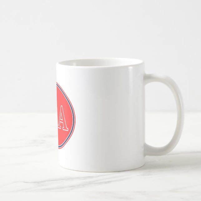 USA Red White and Blue 3 MUSEUM Zazzle Geschenke Tasse (Rechts)