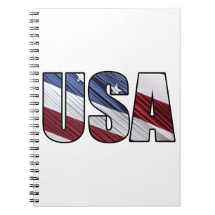 USA - Red White and Blue American Patriotic Flag Notizblock