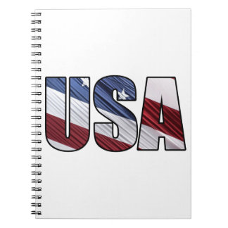 USA - Red White and Blue American Patriotic Flag Notizblock