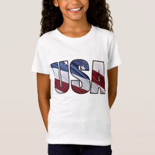 USA - Red White and Blue American Patriotic Flag T-Shirt