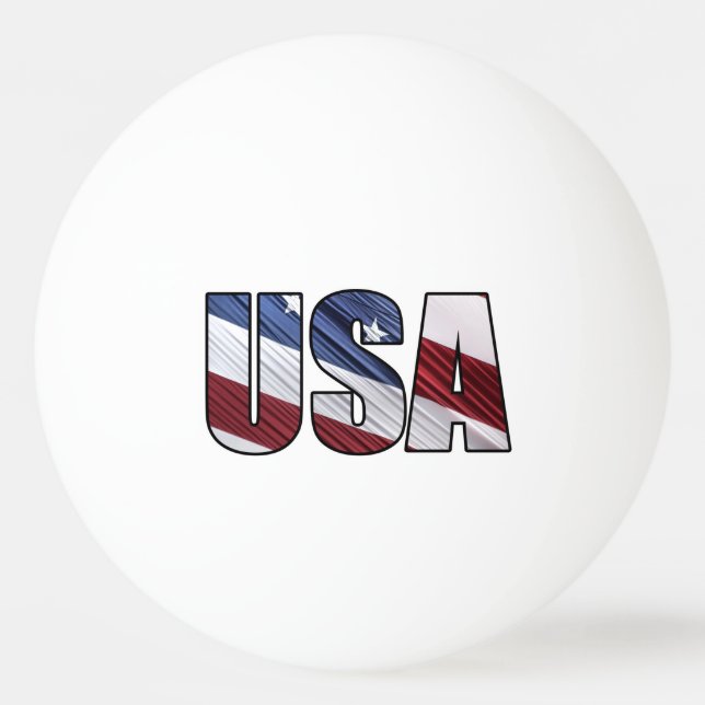USA - Red White and Blue American Patriotic Flag Tischtennisball (Vorderseite)