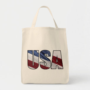 USA - Red White and Blue American Patriotic Flag Tragetasche