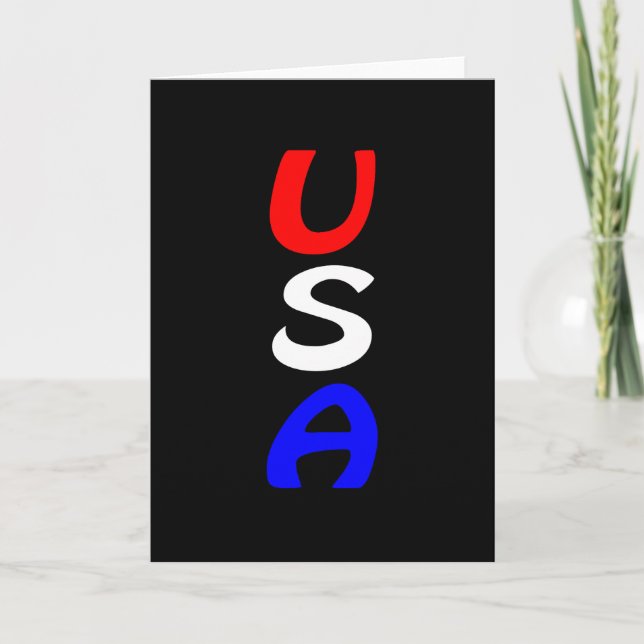 USA Red, White & Blue Card Karte (Vorderseite)