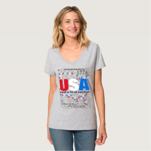 USA Red White Blue Verfassung T-Shirt