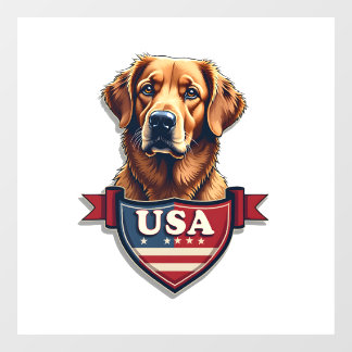 USA Retriever Heritage Vintage Hundeshirt 2 Fensteraufkleber