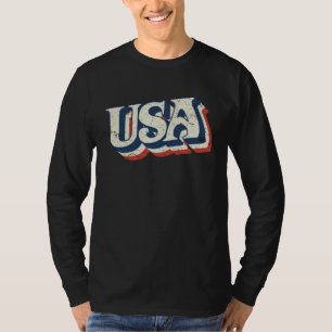 USA Retro-Stil abgenutzte Grafik T-Shirt
