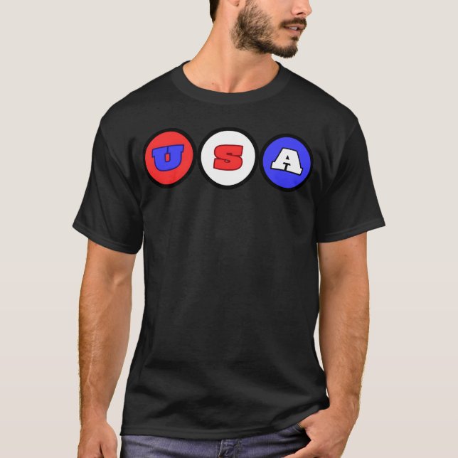 USA Retro T-Shirt (Vorderseite)