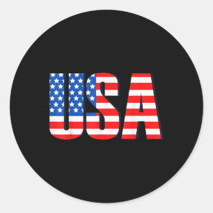 USA Retro Vintage Fahne für das Patriotische Runder Aufkleber
