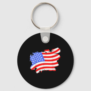 USA Retro Vintage Fahne für das Patriotische Schlüsselanhänger